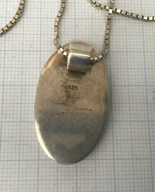 Vintage & Design,  Sterling Silver & Mother of pearl pendant & necklace 3