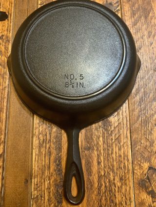 Vintage Bsr Century 5 8 1/2” Cast Iron Skillet Very And Sits Flat