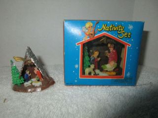 2 Vintage Christmas Nativity Scenes 1 W/box Holiday Decorations