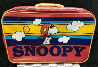 Vintage 1965 Peanuts Snoopy Suitcase United Features Syndicate Inc