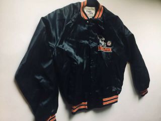 Vintage Chicago Bears Nfl Double Sided Satin Jacket Small Chalk Line
