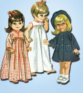 1960s Vintage Mccalls Sewing Pattern 9449 17 To 18 Goody Two Shoes Doll Clothes