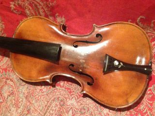 Quality Antique 4/4 Violin & Case 19thc Possibly German Inlaid Tailpiece Unnamed