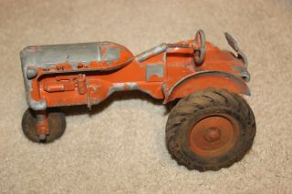 Vintage Allis Chalmers Toy Tractor Orange With Goodyear Tires Parts Restoration