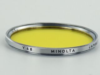 [near Mint] Vintage Minolta Y48 55mm Yellow Chrome Ring F/s From Japan 237