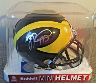 Jabrill Peppers Autographed University Of Michigan Mini Helmet