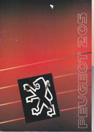 1990 Peugeot 205 Range,  Deluxe French,  Home - Market Sales Brochure