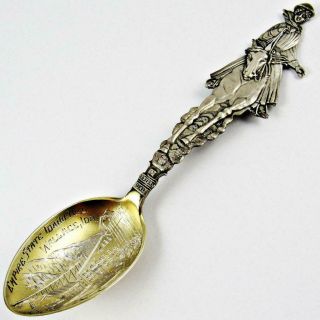 Antique Empire State Mill,  Wallace,  Idaho Western Girl Sterling Silver Spoon