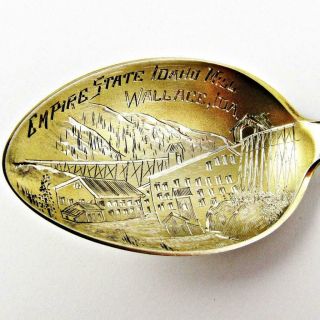 ANTIQUE EMPIRE STATE MILL,  WALLACE,  IDAHO WESTERN GIRL STERLING SILVER SPOON 2