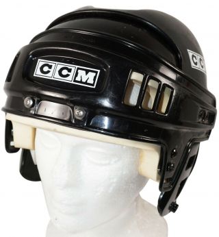 Ccm Ice Hockey Black Helmet Adult Sr Medium Large 20.  9 " - 22.  5 " Vintage 90s