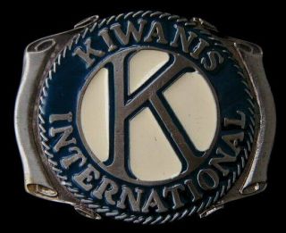 Kiwanis International Belt Buckle Vintage 1980 