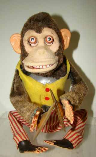 Vintage Battery Operated Cymbal Clapping Jolly Chimp Japan Ck