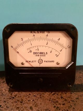 Hewlett Packard Vintage Model 801 Rms Volts Panel Meter