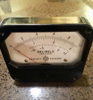 Hewlett Packard Vintage Model 801 RMS Volts Panel Meter 3