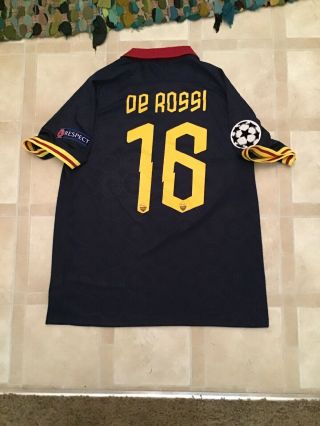 Men’s Daniele De Rossi As Roma Blue Soccer Jersey Size Large