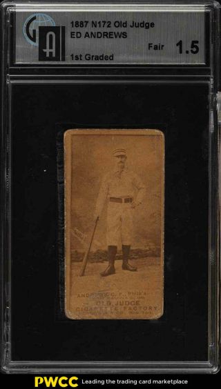 1887 N172 Old Judge Ed Andrews Bat In Right,  Hand At Side Gai 1.  5 Fr (pwcc)