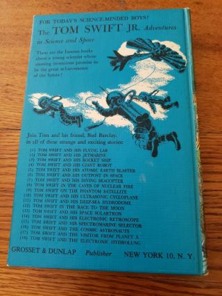 Tom Swift And The Electronic Hydrolung,  HB 1961,  Victor Appleton II 2