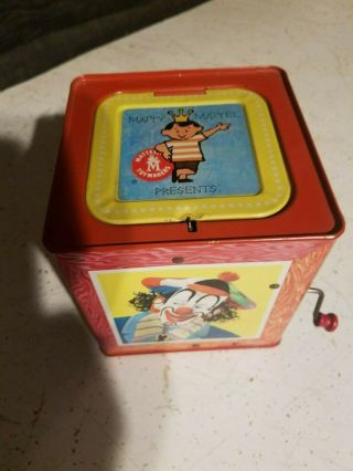 Vintage 1953 Matty Mattel Toymakers Creepy Clown Jack In The Box,  659