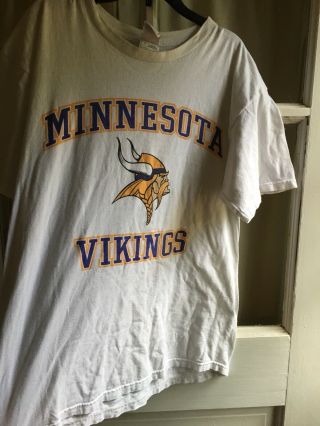 Vintage Minnesota Vikings T - Shirt Size Large Mens