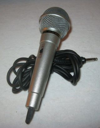 Vintage Microphone Karaoke The Singing Machine Co Silver Metal Dm - 75 Imp - 50