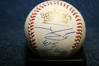 Jonny Gomes Autographed 2013 World Series Baseball Boston Red Sox " Ws Champs "