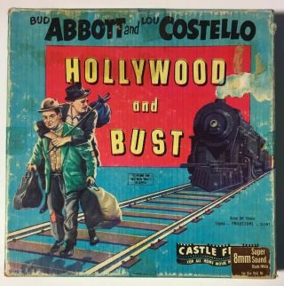 Vintage 8mm Sound Film Abbott And Costello Hollywood And Bust.