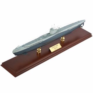 German U - Boat Submarine Desk Top Display Sub Wood 1/125 Ww2 Navy Ship Es Model