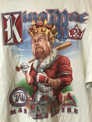 1998 Starter 70 HR “King Mac” Mark McGwire St.  Louis Cardinals Shirt (Size L) 2