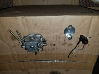 Vintage John Deere 55v Chainsaw Carburetor W/ Choke And Throttle Rods Complete