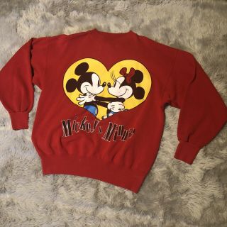 Vintage Disney Mickey & Co Sweatshirt Womens Size Large Minnie Mouse Red