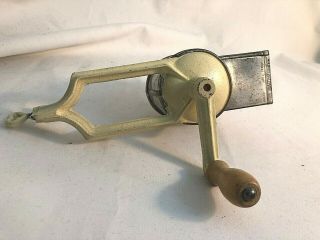 Vintage German Grinder Grater Counter Table Clamp Cast Iron Hand Crank 8 "