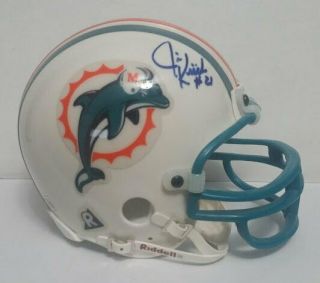 Jim Kiick Signed Autographed Mini Helmet W/coa - Miami Dolphins 1972 17 - 0