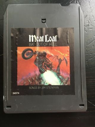 Meat Loaf Bat Out Of Hell 8 Track Tape Vintage 70s Classic Rock Jim Steinman Usa