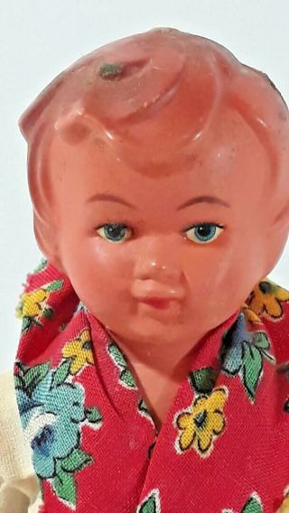 Vintage Girl Doll Hard Plastic Made In West Germany Ships 2