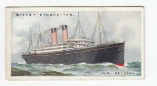 Vintage 1924 White Star Line Merchant Ships Card S.  S.  Celtic