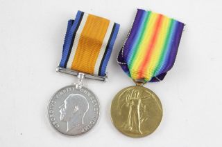 Vintage Ww1 Medal Pair W/ Ribbons Named 11579 Sergeant Fj Kent Raf
