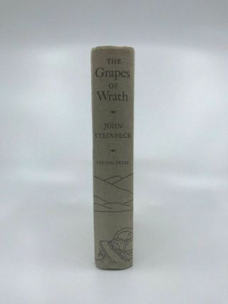 1939 Vtg The Grapes of Wrath Steinbeck Depression Era Dust Bowl 1st/6th Printing 2