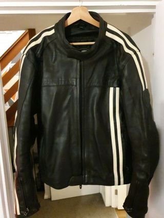BKS Vintage Sport Leather Biker Jacket Size 48 (2xl/3xl) 2