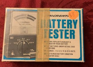Vintage Micronta Battery Tester 22 - 030 With Box And Instructions