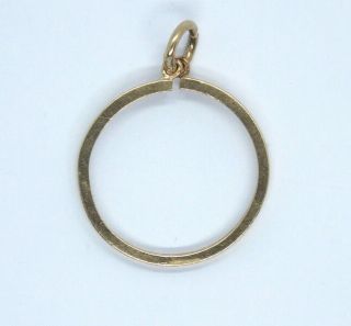 Vintage 9ct Gold Half Sovereign Clip Mount For Pendants,  Charms Or Earrings.