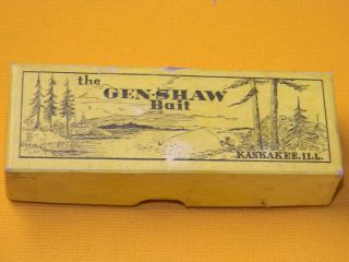 Vintage Gen - Shaw Bait,  Empty Box,  Illinois Lure