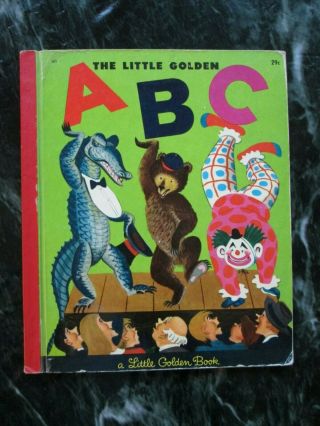 Vintage Little Golden Book 101 Red Spine The Little Golden Abc 29 Cent Cover