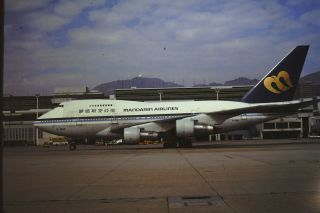 - 1996 - Hong Kong Photo Slide - Mandarin Airlines B747sp - Kai Tak
