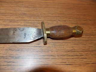 Antique 1840 ' s Bowie Fighter Transition Knife 13 - 1/4 