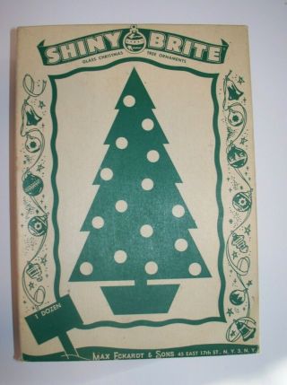 Vintage Shiny Brite Christmas Ornament Box Only B3