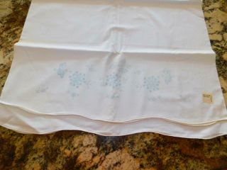 Vintage Cotton Pillowcases Stamped For Embroidery Long Bolster Pair Set
