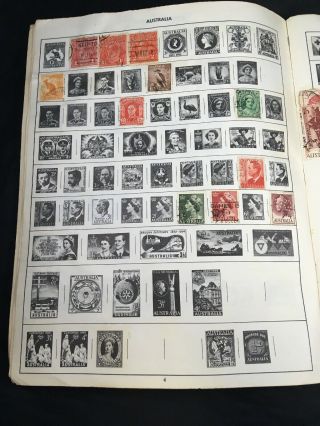 Vintage 1961 Harris Explorer Stamp Album Filled with Hundreds of Stamps 2