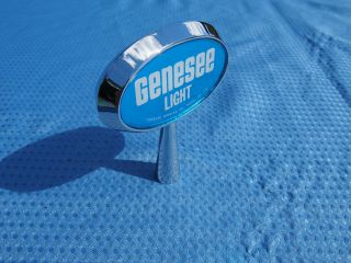 Vintage Genesee Cream Ale & Genessee Light Twin Oval Beer Tap Handles