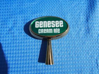 Vintage Genesee Cream Ale & Genessee Light Twin Oval Beer Tap Handles 2
