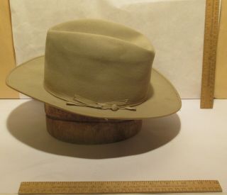 Vintage Hat - John B Stetson - 3 X Beaver - Open Road - 7¼ - Soiled / Stained